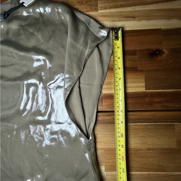 Banana Republic Maxime Metallic Champagne Gold Short Sleeve Sleeveless Top XXL - Picture 8 of 11